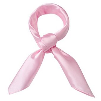 Women Silk Feeling Scarf Solid Color Square Satin Neck Head Bandana Costume Accessory