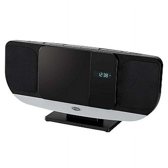 Jensen JBS215 Wall‑Mountable Bluetooth Music System with CD Player and FM Radio