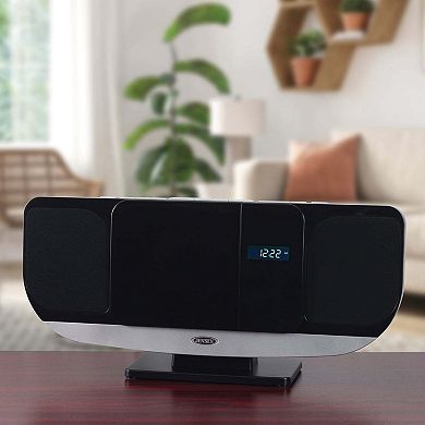 Jensen JBS215 Wall‑Mountable Bluetooth Music System with CD Player and FM Radio