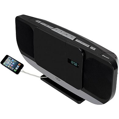Jensen JBS215 Wall‑Mountable Bluetooth Music System with CD Player and FM Radio