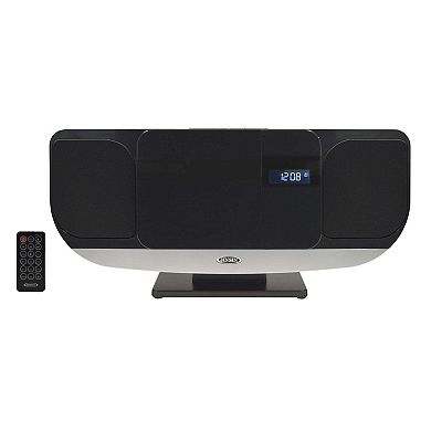 Jensen JBS215 Wall‑Mountable Bluetooth Music System with CD Player and FM Radio