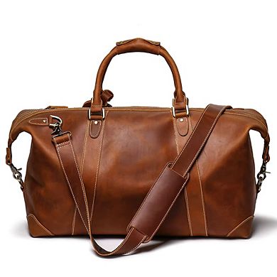 The Eira Duffle Bag Vintage Leather Weekender