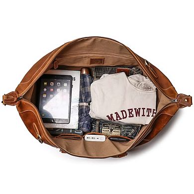 The Eira Duffle Bag Vintage Leather Weekender