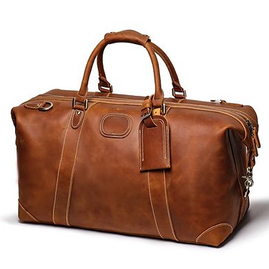 The Eira Duffle Bag Vintage Leather Weekender