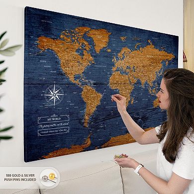 My World Push Pin Travel Map IV