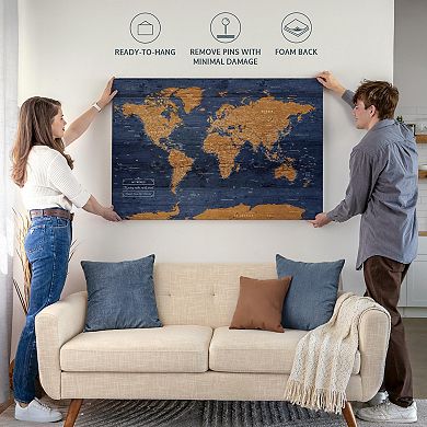 My World Push Pin Travel Map IV