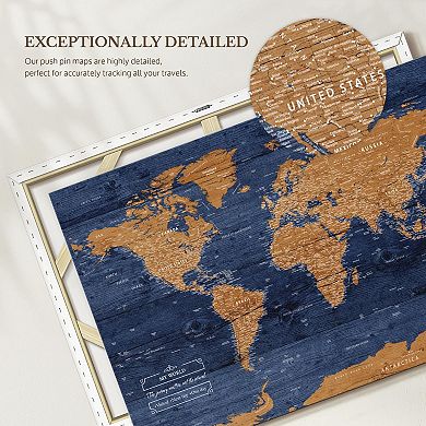 My World Push Pin Travel Map IV