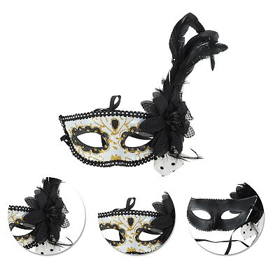 Feather King Half Face Party Mask 1 Pc