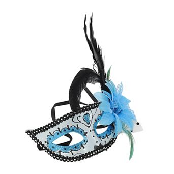 Feather King Half Face Party Mask 1 pc