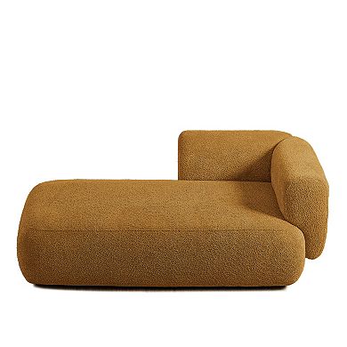 Left Hand Facing Upholstered Chaise Lounge