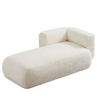 Left Hand Facing Upholstered Chaise Lounge