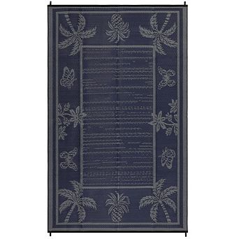 FairOnly Contemporary Reversible Outdoor Rug UV Resistant Waterproof Portable Mat for RV Picnic