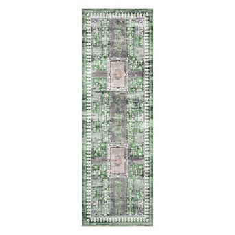 Vintage Area Rug Non Slip Foldable Vacuum Clean Non Shedding Floor Cover for Living Room Playroom