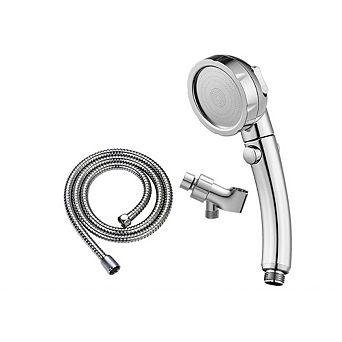 Great Ambitions Handheld Shower Head w/ ON/OFF Switch, 3 Spray Modes, Hose & Bracket