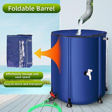 500D Portable Water Storage Tank Water Barrel Rainwater Collection System, Collect Rainwater