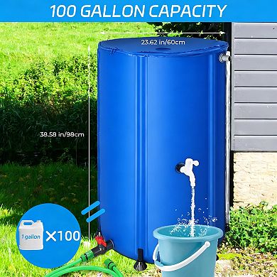 500D Portable Water Storage Tank Water Barrel Rainwater Collection System, Collect Rainwater