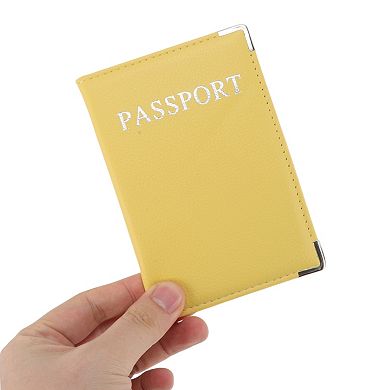 Metallic Edge Passport Holder with Multiple Slots for Travel Essentials 1Pc