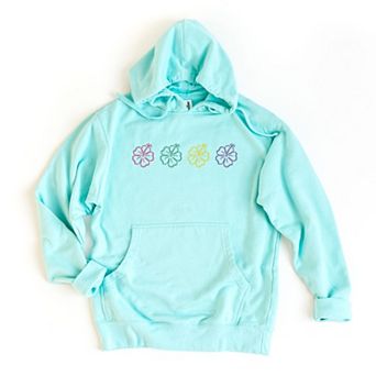 Embroidered Hibiscus Flowers - Women's Graphic Hoodie