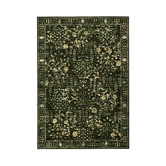 Vintage Floral Area Rug Washable Modern Distressed Non-Slip Soft Living Room Floor Carpet