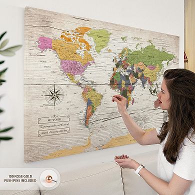 My World Push Pin Map I