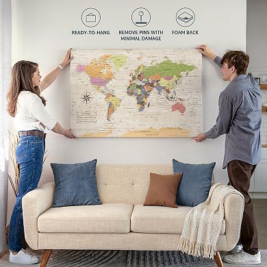My World Push Pin Map I