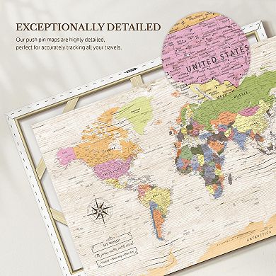 My World Push Pin Map I