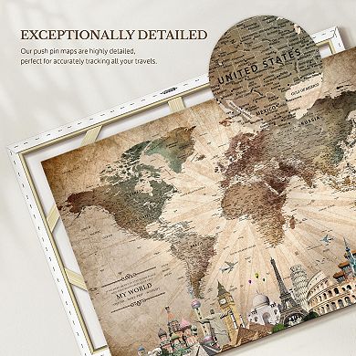Not Meant To Stay Push Pin World Travel Map