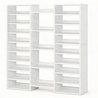 14 tier White Shoe Rack with 23 Shelves for Entryway, Hallway, Living Room