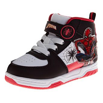 Marvel Spider-Man Boys' Black & White High-Top Sneakers (Toddlers/Little Kids)