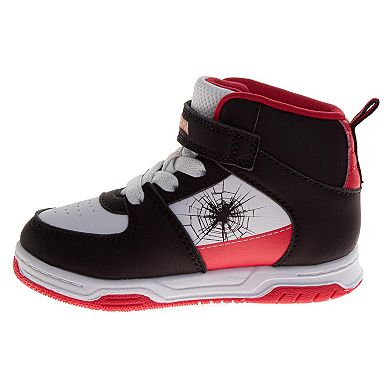 Marvel Spider-Man Boys' Black & White High-Top Sneakers (Toddlers/Little Kids)