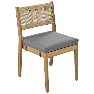 5-Piece Outdoor Acacia Wood Outdoor Dining Set with Cushions Suitable for Patio