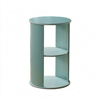 Kings Brand Furniture Round Side Table with Storage, 3 tier Small Accent End Table for Living Room