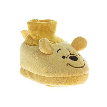 Disney Winnie The Pooh Baby Unisex Soft Sole Cozy Cuddly Bootie Shoes (Infant)