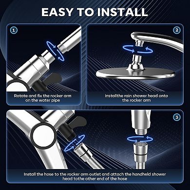 Shower Head with filtered Handheld High Pressure daul Shower Heads with Handheld Spray Combo