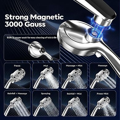 Shower Head with filtered Handheld High Pressure daul Shower Heads with Handheld Spray Combo