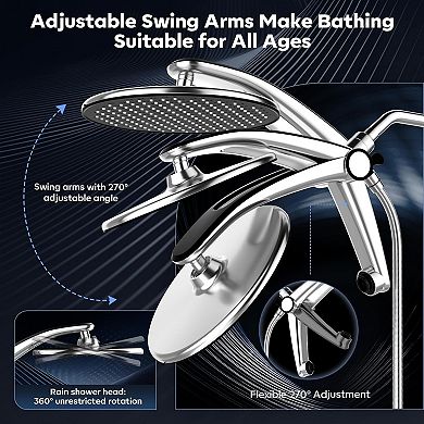 Shower Head with filtered Handheld High Pressure daul Shower Heads with Handheld Spray Combo