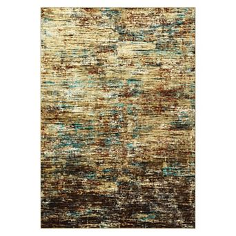 Abstract Area Rug Machine Washable Non Shedding Stain Resistant Floor Cover for Playroom Bedroom