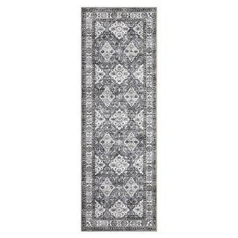 Medallion Area Rug Machine Washable Non Shedding Pet Friendly Stain Resistant Carpet for Bedroom