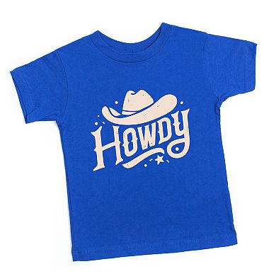 Howdy Western Hat - Toddler Short Sleeve Graphic T-Shirt