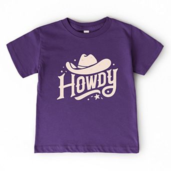 Howdy Western Hat - Toddler Short Sleeve Graphic T-Shirt