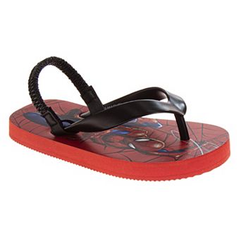 Marvel SpiderMan Boys Flip Flops Fun, Comfortable, and Easy SlipOn Footwear (Toddler / Little Kid)