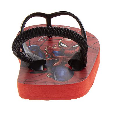 Marvel SpiderMan Boys Flip Flops Fun, Comfortable, and Easy SlipOn Footwear (Toddler / Little Kid)