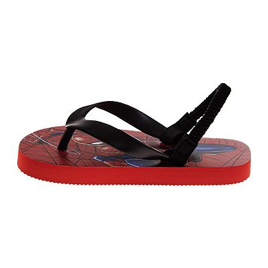 Marvel SpiderMan Boys Flip Flops Fun, Comfortable, and Easy SlipOn Footwear (Toddler / Little Kid)