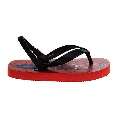 Marvel SpiderMan Boys Flip Flops Fun, Comfortable, and Easy SlipOn Footwear (Toddler / Little Kid)