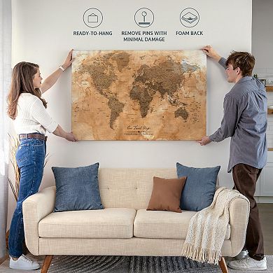 Our Travel Map Push Pin II