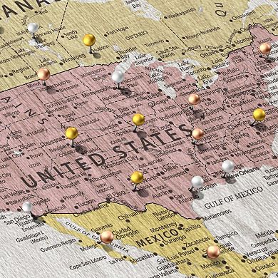 My World Travel Map Push Pin V