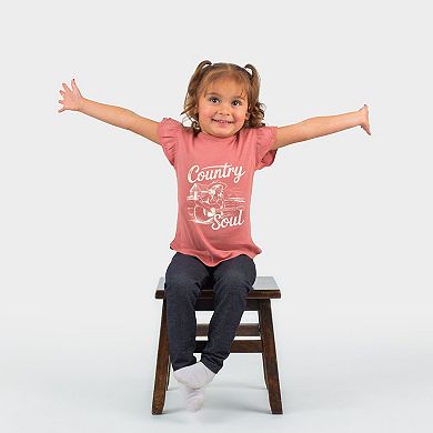 Country Soul Guitar - Flutter Sleeve Graphic T-Shirt