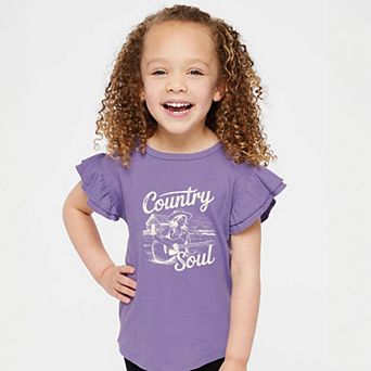Country Soul Guitar - Flutter Sleeve Graphic T-Shirt