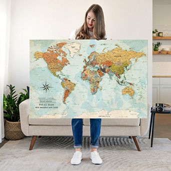 Wanderer Push Pin World Map