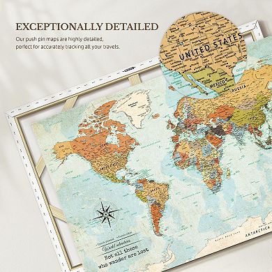 Wanderer Push Pin World Map